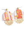 Handmade Clay Earrings Newest Geometric Polymer Clay Earrings Drop Dangle Pendant Earrings for Girls