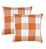 Black and White Farmhouse Decorative Square Checkers Throw Pillow Covers 18X18 Inches Buffalo Check Plaid Cushion Cover