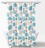 Coral Coast Reef Feather Polyester Fabric Shower Curtain Waterproof Printing Bathroom Shower Curtain
