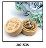 Round Wedding Wood Ring Jewelry Box