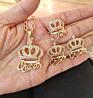 Accessories Big Diamond Crown Jewelry Set with Queen