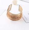 Queena Multiple Layer Gold Jewelry Accessory Women Open Wide Cuff Bracelets Bangles