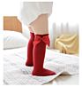 Velvet Bow Baby Kids Long Booties Knee High Socks with Big Bows