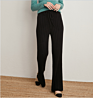 100 Pure Cashmere Rib Knitted Womens Loose Wide Leg Pants