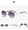 Designer Vendors Women Metal Small Oval Shape Frames Uv400 Sunglasses