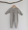 Pure Cotton Spring Autumn Newborn Infant Baby Boy Girl Bodysuit Button Stripe Jumpsuit Casual Outfits Clothes