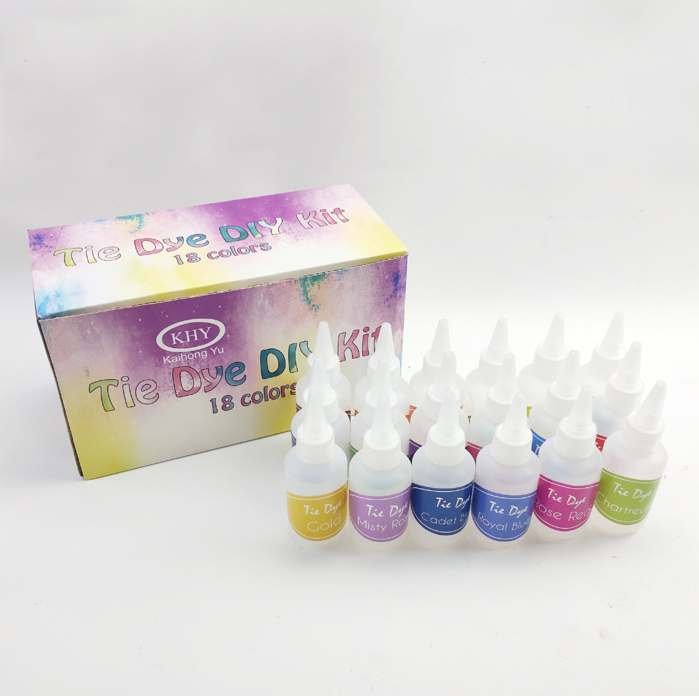 Diy Set Handmade Tie-Dye 18/32 Colors Non-Toxic Party Kid Supplies Set Tie Dye Paint Set for Kids Tie Dye Kit