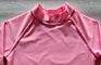 Customized Logo Private Label Solid Plain Beautiful Girls Pink Kids Long Sleeves Shirts High Collar Spf50+ Anti-Uv Rash Guards