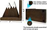 Heavy Duty Non Slip Rustic Woodland Mountain Wooden Book End for Cabin Decor