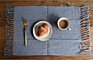 Hamam Towel with Fringe Hand-Made Tassel Cotton Weave Kitchen Tea Towel Dish Cloth for Home