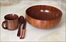 Large Unique Acacia Wood Salad Serving Bowls