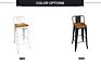 Metal Barstool Chairs Vintage Industrial Metal Chaise De Bar Restaurant Antique Stools with Wooden Seat For
