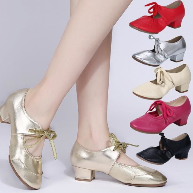Style Pu Low Top Latin Dance Shoes Women Soft Sole Dance Shoes