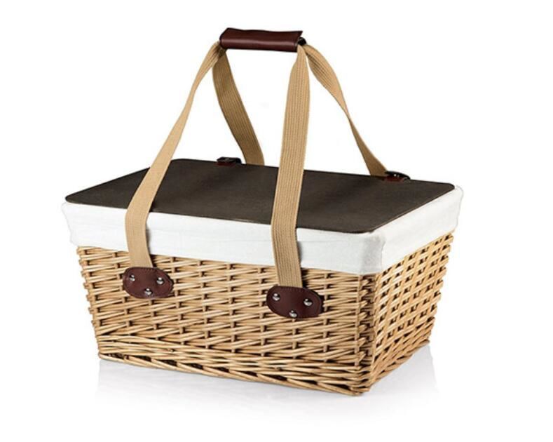 Picnic Basket Family Camping outside Deluxe Wicker Hamper