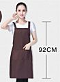 Hahoo Avental Delantal Tablier Black Full Length Bib Spa Beard Waist Work Restaurant Cafe Waterproof Kitchen Apron