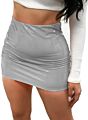 Tight Mini Skirt Womens High Waist Fau Leather 4 Color Pencil Skirt Ladies Wear Skirts plus Size Pu Satin