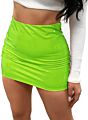 Tight Mini Skirt Womens High Waist Fau Leather 4 Color Pencil Skirt Ladies Wear Skirts plus Size Pu Satin