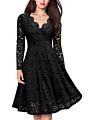 Women's One Piece Long Sleeve Casual Dress Flower Girls' Dresses