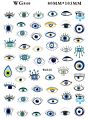 Imagnail Self Adhesive Cartoon Eyes Nail Art Decal Blue Evil Eye Nail Stickers