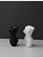 Home Decorative Luxury Human Body Shape Plant Terrarium Ceramic White Black Flower Vase