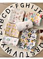 Snoozzz Breathable 2 Layer Bamboo Cotton Orange Swaddle Muslin Swaddle Blankets