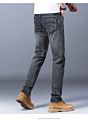 Sulee Top Men's Jeans Business Casual Elastic Straight Denim Pants Male Trousers