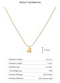 Gold Plated 316 Stainless Steel Chain Herringbone Heart Pendant Necklace Jewelry for Girls