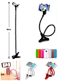 Long Arm Flat Flexible Lazy Bed Desktop Cell Mobile Necklace Phone Holder Stand with Gooseneck for Iphone and Samsung