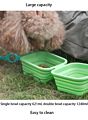Outdoor Portable Dog Collapsable Bowl Dog Foldable Bowl Dog Bowls Silicone 2 in 1 Foldable