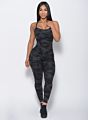 Multi Colors Gym Bodysuit Halter Sleeveless Workout Women Jumpsuit