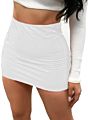 Tight Mini Skirt Womens High Waist Fau Leather 4 Color Pencil Skirt Ladies Wear Skirts plus Size Pu Satin