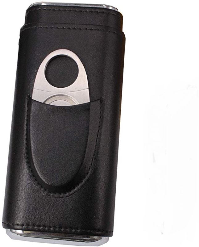 Style Alligator Grain Leather Cigar Case For