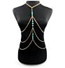 Design Gold Lacework Shape Back Body Chain Necklace
