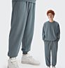 Loose Casual Sweatpants Men 330 Gsm Terry Solid Ankle Banded Sports Trousers