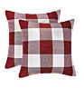 Black and White Farmhouse Decorative Square Checkers Throw Pillow Covers 18X18 Inches Buffalo Check Plaid Cushion Cover