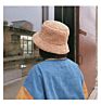 Student Fisherman Hat Lamb Plush Pot Hat Autumn and Warm and Windproof Hat