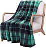 Buffalo Plaid Throw Blanket Soft Flannel Fleece Red Black Checker Plaid Pattern Decorative Throw