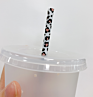 Manufacture Reusable 7 Inch Leopard Grain Straws Plastic Drinking Water