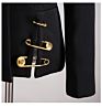 Suits Women Shoulder Patchwork with Mesh Ladies Blazer with Special Pin Slim Black Blazer Women