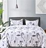 Luxury Leaf Printed Comfort Duvet Cover Microfiber Bed Duvet Set