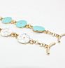 Pj-C163 Loose Stone Original Gemstone Bracelet, Turquoise Howlite Bracelet December Birthstone Bracelet