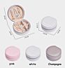 Pu Leather Small Travel Ring Hanging Jewelry Organizer Case round Luxury Jewellery Storage Box