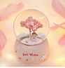 Resin Mini Made Snow Globes for with Tree and Girl Music Box Decoration Birthday Gifts for Kids Daughter Girl