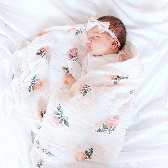 Organic Cotton Muslin Swaddle Blankets Print Muslin Blanket