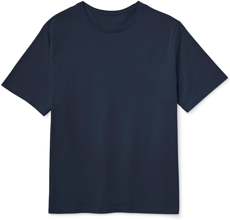 Made Logo Print O-Neck Deep Blue Short Sleeve Knitted T Shirts Unisex 100% Cotton