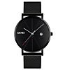 Skmei 9185 Classic Men Luxury Watches Black Stainless Steel Minimalist Male Analog Clock Waterproof Quartz Men Wrist Watch