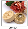 Round Wedding Wood Ring Jewelry Box