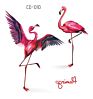 Flamingo Toy Animal Tattoo Sticker Sticker 3D Sticker Tattoo Temporary
