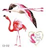 Flamingo Toy Animal Tattoo Sticker Sticker 3D Sticker Tattoo Temporary