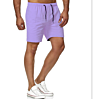 Men's Casual Shorts Candy-Colored Five-Point Drawstring Beach Shorts